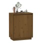 vidaXL Aparador de madera maciza de pino marrón miel 60x34x75 cm