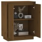 vidaXL Aparador de madera maciza de pino marrón miel 60x34x75 cm