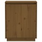 vidaXL Aparador de madera maciza de pino marrón miel 60x34x75 cm
