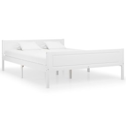 vidaXL Estructura de cama de madera maciza de pino blanca 140x200 cm