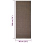 vidaXL Alfombra de sisal natural marrón 80x200 cm vidaXL Alfombra de sisal natural marrón 80x200 cm