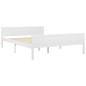 vidaXL Estructura de cama de madera maciza de pino blanca 140x200 cm vidaXL Estructura de cama de madera maciza de pino blanca 140x200 cm
