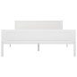 vidaXL Estructura de cama de madera maciza de pino blanca 140x200 cm vidaXL Estructura de cama de madera maciza de pino blanca 140x200 cm