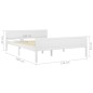 vidaXL Estructura de cama de madera maciza de pino blanca 140x200 cm vidaXL Estructura de cama de madera maciza de pino blanca 140x200 cm