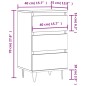 vidaXL Aparador madera de ingeniería gris hormigón 40x35x70 cm vidaXL Aparador madera de ingeniería gris hormigón 40x35x70 cm