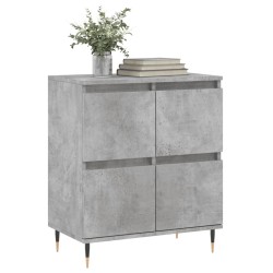 vidaXL Aparador de madera contrachapada gris hormigón 60x35x70 cm