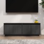 vidaXL Mueble de TV de madera maciza de pino gris 110x34x40 cm vidaXL Mueble de TV de madera maciza de pino gris 110x34x40 cm
