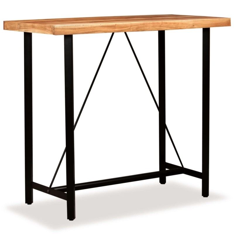 vidaXL Mesa de bar de madera maciza de acacia 120x60x107 cm vidaXL Mesa de bar de madera maciza de acacia 120x60x107 cm