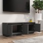 vidaXL Mueble de TV de madera maciza de pino gris 110x34x40 cm vidaXL Mueble de TV de madera maciza de pino gris 110x34x40 cm