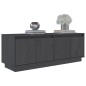 vidaXL Mueble de TV de madera maciza de pino gris 110x34x40 cm vidaXL Mueble de TV de madera maciza de pino gris 110x34x40 cm