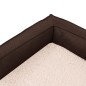 vidaXL Colchón de cama de perro ergonómico aspecto lino marrón 75x53cm vidaXL Colchón de cama de perro ergonómico aspecto lino marrón 75x53cm