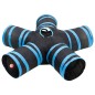 vidaXL Túnel para gatos con 5 salidas poliéster negro y azul 25 cm vidaXL Túnel para gatos con 5 salidas poliéster negro y azul 25 cm