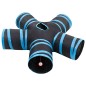 vidaXL Túnel para gatos con 5 salidas poliéster negro y azul 25 cm vidaXL Túnel para gatos con 5 salidas poliéster negro y azul 25 cm