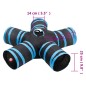 vidaXL Túnel para gatos con 5 salidas poliéster negro y azul 25 cm vidaXL Túnel para gatos con 5 salidas poliéster negro y azul 25 cm