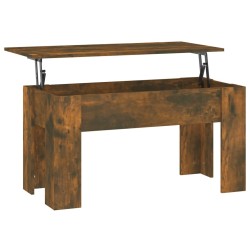 vidaXL Mesa de centro madera contrachapada roble ahumado 101x49x52 cm