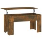 vidaXL Mesa de centro madera contrachapada roble ahumado 101x49x52 cm vidaXL Mesa de centro madera contrachapada roble ahumado 101x49x52 cm