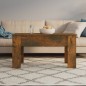 vidaXL Mesa de centro madera contrachapada roble ahumado 101x49x52 cm vidaXL Mesa de centro madera contrachapada roble ahumado 101x49x52 cm