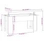 vidaXL Mesa de centro madera contrachapada roble ahumado 101x49x52 cm vidaXL Mesa de centro madera contrachapada roble ahumado 101x49x52 cm