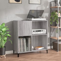 vidaXL Mueble discos madera contrachapada gris Sonoma 84,5x38x89 cm