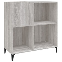 vidaXL Mueble discos madera contrachapada gris Sonoma 84,5x38x89 cm