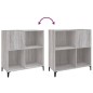 vidaXL Mueble discos madera contrachapada gris Sonoma 84,5x38x89 cm vidaXL Mueble discos madera contrachapada gris Sonoma 84,5x38x89 cm