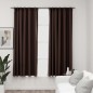 vidaXL Cortinas opacas ganchos look de lino 2 pzs gris taupe 140x175cm vidaXL Cortinas opacas ganchos look de lino 2 pzs gris taupe 140x175cm