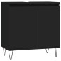 vidaXL Set de muebles de baño 3 piezas madera contrachapada negro