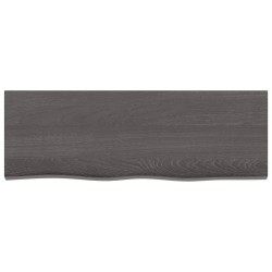 vidaXL Estante pared madera roble tratada marrón oscuro 80x30x(2-6) cm