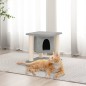 vidaXL Rascador para gatos con postes de sisal gris claro 37 cm vidaXL Rascador para gatos con postes de sisal gris claro 37 cm