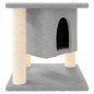 vidaXL Rascador para gatos con postes de sisal gris claro 37 cm vidaXL Rascador para gatos con postes de sisal gris claro 37 cm