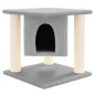 vidaXL Rascador para gatos con postes de sisal gris claro 37 cm vidaXL Rascador para gatos con postes de sisal gris claro 37 cm