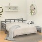 vidaXL Sofá cama extraíble madera maciza de pino gris 2x(80x200) cm vidaXL Sofá cama extraíble madera maciza de pino gris 2x(80x200) cm