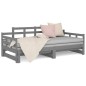 vidaXL Sofá cama extraíble madera maciza de pino gris 2x(80x200) cm vidaXL Sofá cama extraíble madera maciza de pino gris 2x(80x200) cm