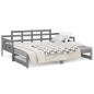 vidaXL Sofá cama extraíble madera maciza de pino gris 2x(80x200) cm vidaXL Sofá cama extraíble madera maciza de pino gris 2x(80x200) cm