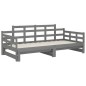 vidaXL Sofá cama extraíble madera maciza de pino gris 2x(80x200) cm vidaXL Sofá cama extraíble madera maciza de pino gris 2x(80x200) cm