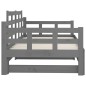 vidaXL Sofá cama extraíble madera maciza de pino gris 2x(80x200) cm vidaXL Sofá cama extraíble madera maciza de pino gris 2x(80x200) cm