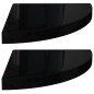 vidaXL Estante flotante esquina 2 uds MDF negro brillante 35x35x3,8 cm vidaXL Estante flotante esquina 2 uds MDF negro brillante 35x35x3,8 cm