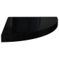 vidaXL Estante flotante esquina 2 uds MDF negro brillante 35x35x3,8 cm vidaXL Estante flotante esquina 2 uds MDF negro brillante 35x35x3,8 cm