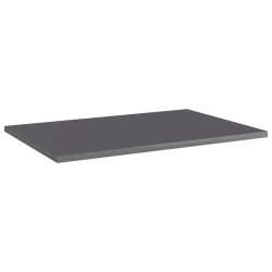 vidaXL Estante estantería 8 uds contrachapada gris brillo 60x40x1,5 cm