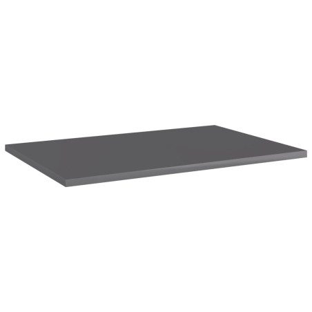 vidaXL Estante estantería 8 uds contrachapada gris brillo 60x40x1,5 cm