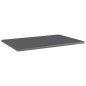 vidaXL Estante estantería 8 uds contrachapada gris brillo 60x40x1,5 cm