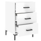 vidaXL Mesita de noche madera de ingeniería blanco brillo 40x40x66 cm vidaXL Mesita de noche madera de ingeniería blanco brillo 40x40x66 cm
