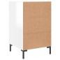vidaXL Mesita de noche madera de ingeniería blanco brillo 40x40x66 cm vidaXL Mesita de noche madera de ingeniería blanco brillo 40x40x66 cm