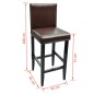 vidaXL Taburetes de cocina 2 unidades cuero sintético marrón oscuro vidaXL Taburetes de cocina 2 unidades cuero sintético marrón oscuro