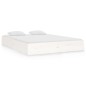 vidaXL Estructura de cama madera maciza blanca 135x190 cm