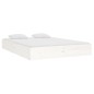 vidaXL Estructura de cama madera maciza blanca 135x190 cm