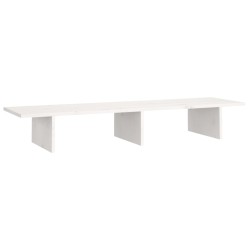 vidaXL Soporte de monitor madera maciza de pino blanco 100x27x15 cm