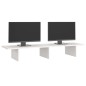 vidaXL Soporte de monitor madera maciza de pino blanco 100x27x15 cm vidaXL Soporte de monitor madera maciza de pino blanco 100x27x15 cm