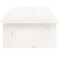 vidaXL Soporte de monitor madera maciza de pino blanco 100x27x15 cm vidaXL Soporte de monitor madera maciza de pino blanco 100x27x15 cm