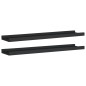vidaXL Repisa para marcos de fotos 2 uds MDF negro 60x9x3 cm vidaXL Repisa para marcos de fotos 2 uds MDF negro 60x9x3 cm